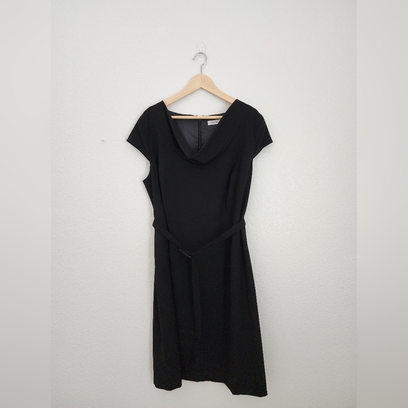 Calvin Klein Women's Career Work Evening Black Dress Size 14W - Picture 2 of 7